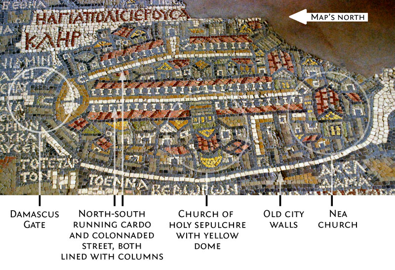 Madaba Mosaic Jerusalem, Illustrated